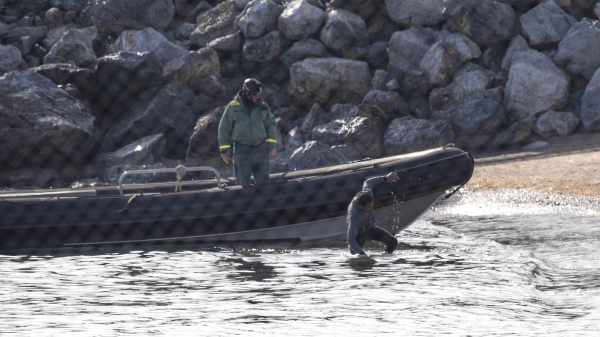 Entrada irregular a Ceuta a nado.