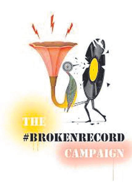 BrokenRecord kanpainiaren logoa.