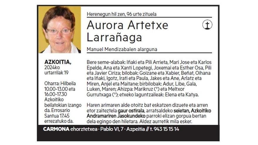 AURORA ARTETXE LARRAÑAGA