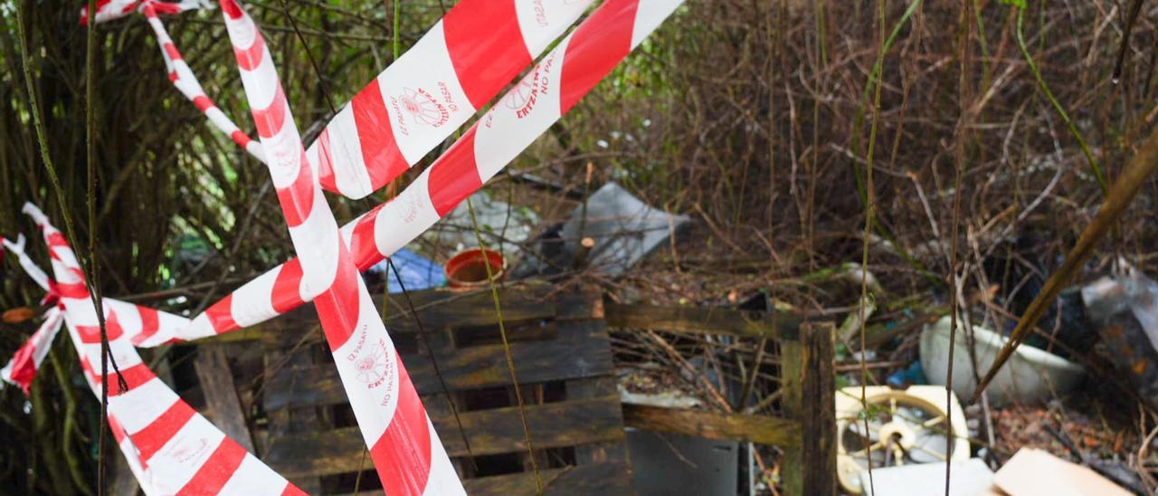 En imágenes: aparecen restos humanos calcinados en Ortuella