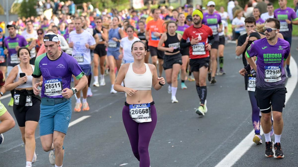 Instantánea de la Behobia-San Sebastián del domingo.