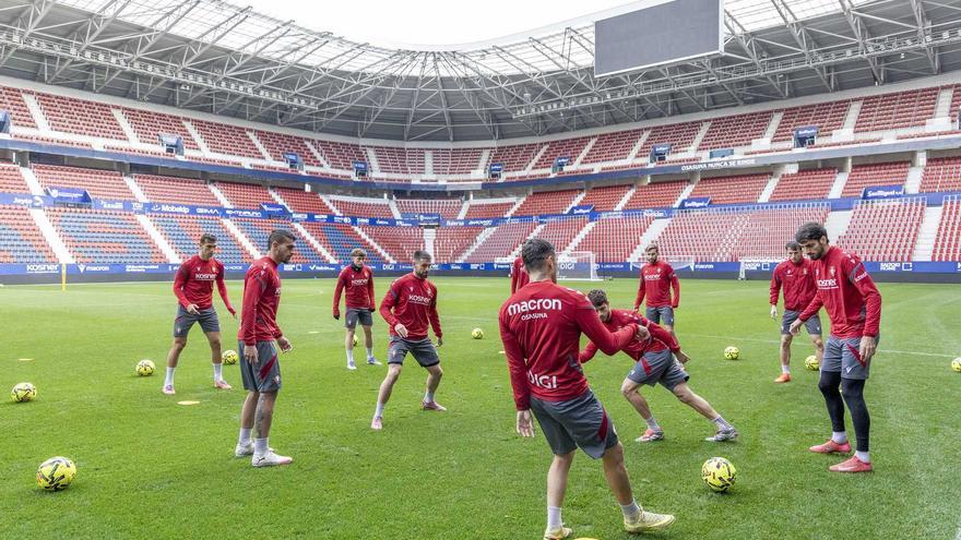 Entrenamiento en El Sadar para preparar el Barça - Osasuna del sábado