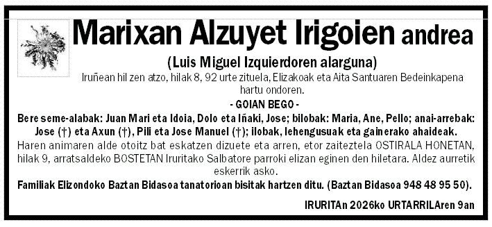 Marixan Alzuyet Irigoien