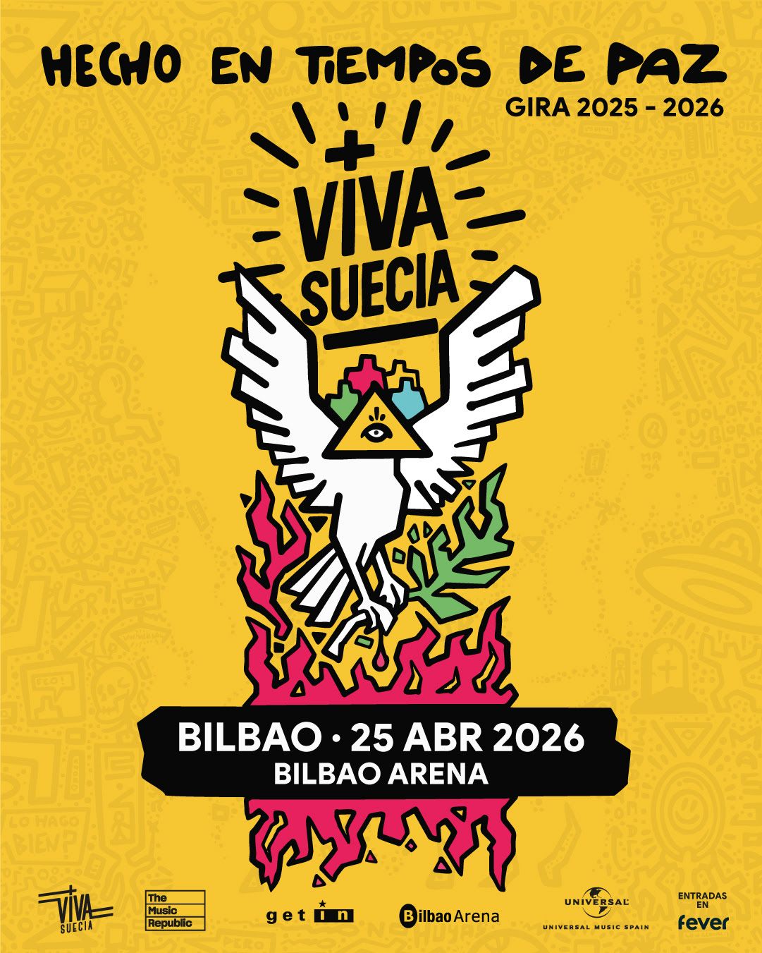 Cartel del concierto de Viva Suecia en Bilbao