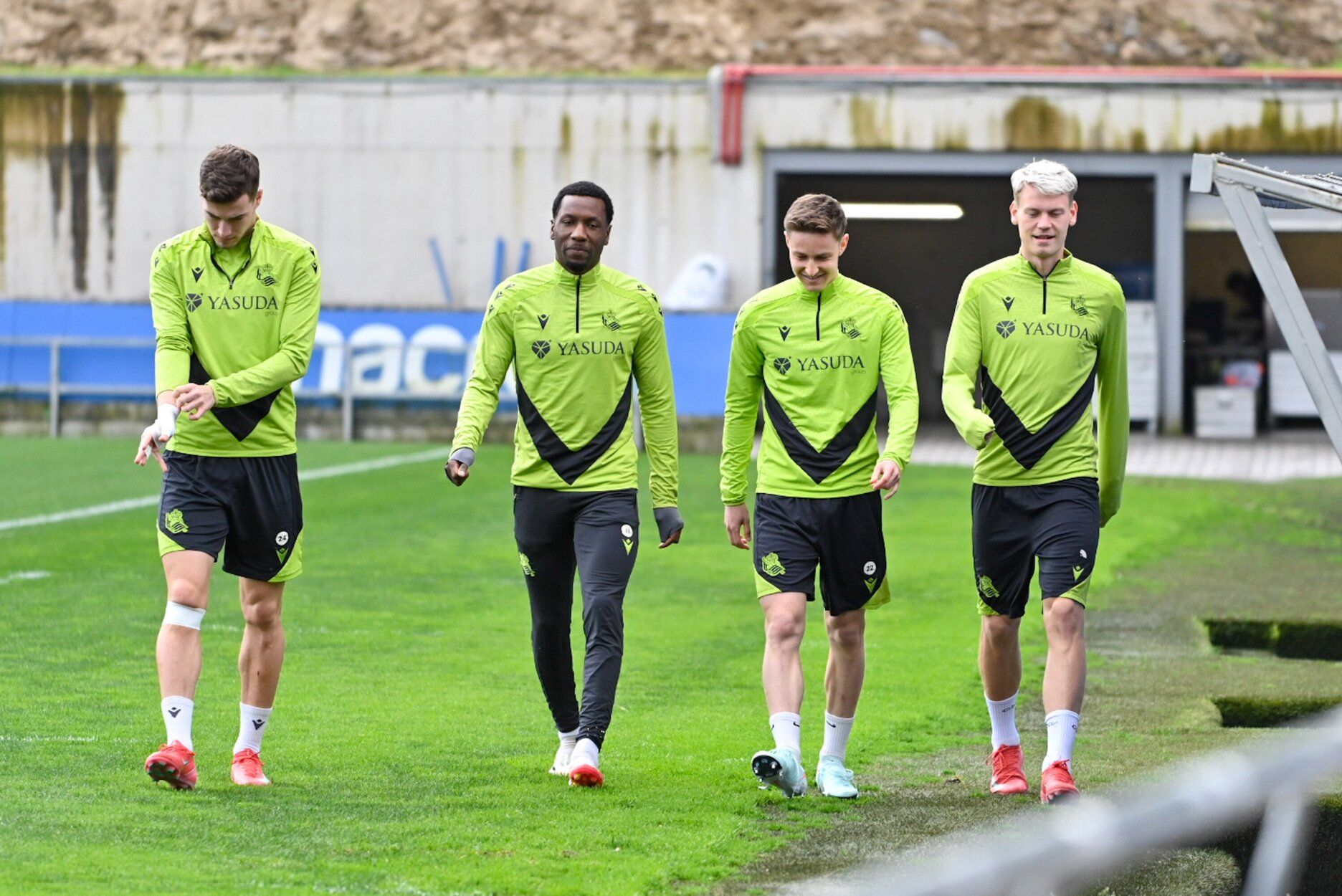 Entrenamiento antes de la semifinal en la Real y el Madrid