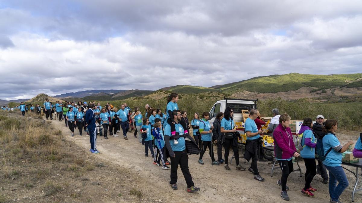 Un momento del avituallamiento.