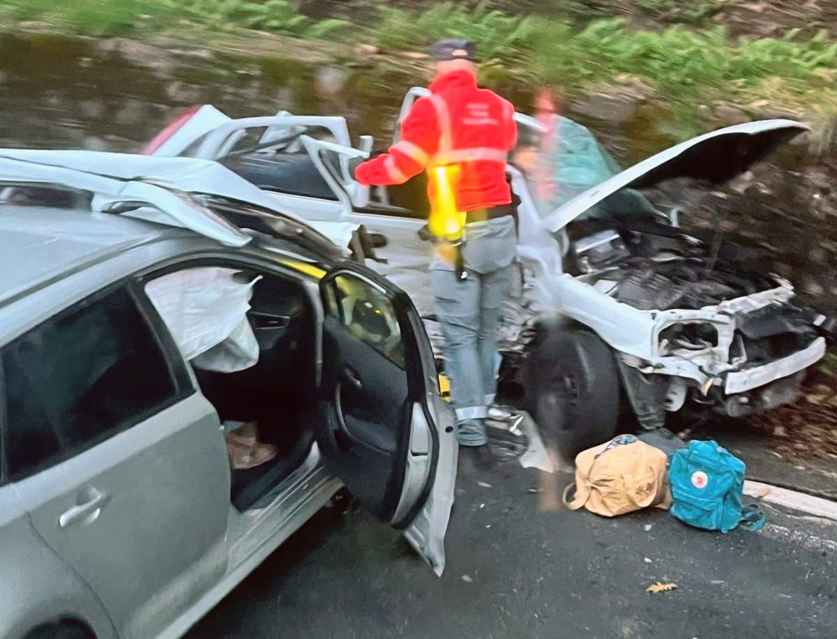 Fotos de la colisión en la N-121-B entre Oronoz y Arraioz