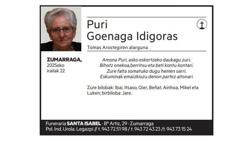 Puri Goenaga Idigoras