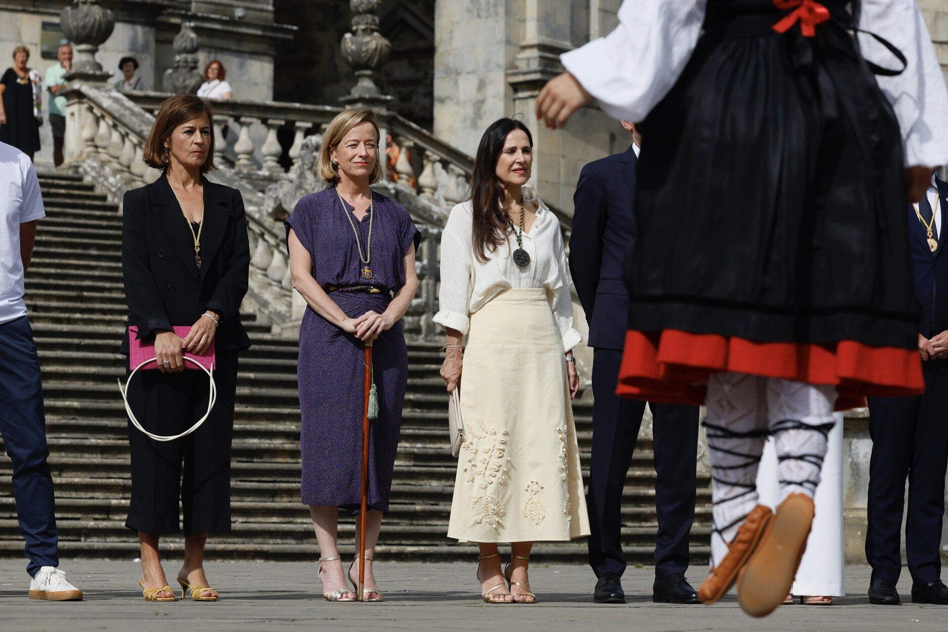Procesión de autoridades en Azpeitia con motivo de San Inazio Bigarrena