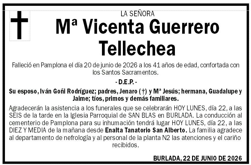 Mª Vicenta Guerrero Tellechea