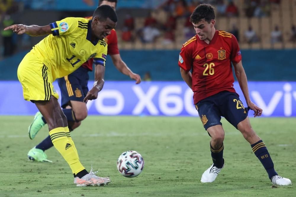 Imágenes del partido España-Suecia de la Eurocopa.