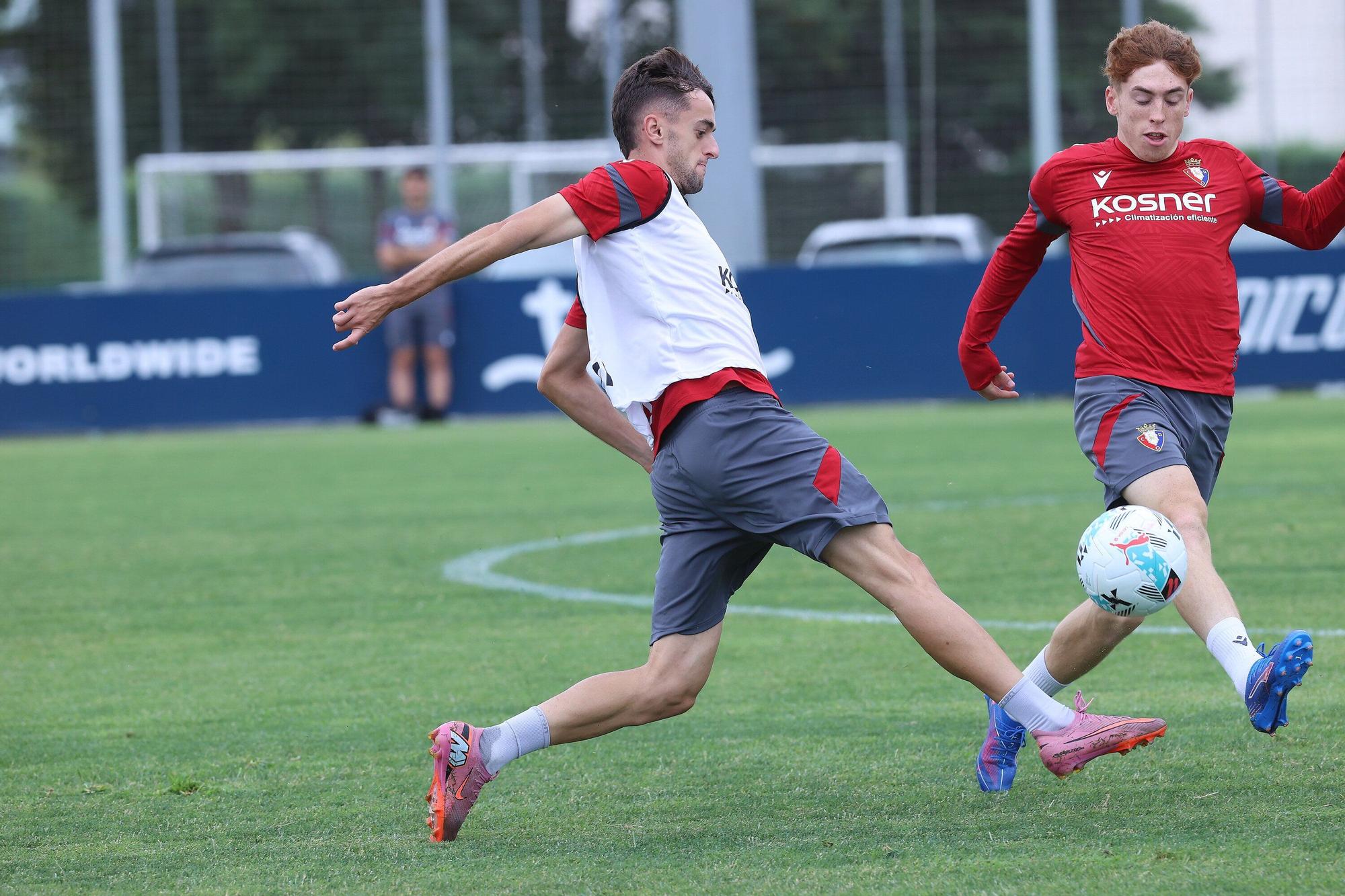 Entrenamiento de Osasuna a dos días del partido ante el Espanyol en Barcelona