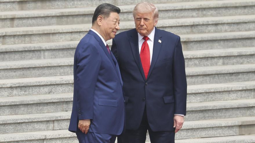 Ceremonia de llegada de Trump y Xi Jinpingen el Gran Salón del Pueblo en Pekín