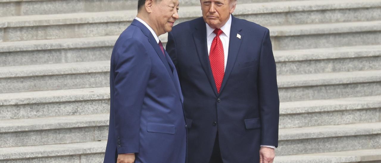 Ceremonia de llegada de Trump y Xi Jinpingen el Gran Salón del Pueblo en Pekín