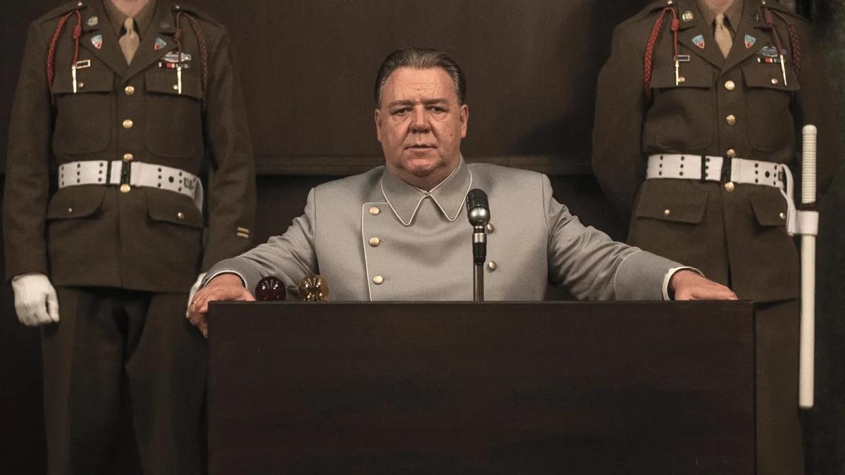 Russell Crowe, en el papel de Hermann Göring, en la película &#039;Nuremberg&#039;