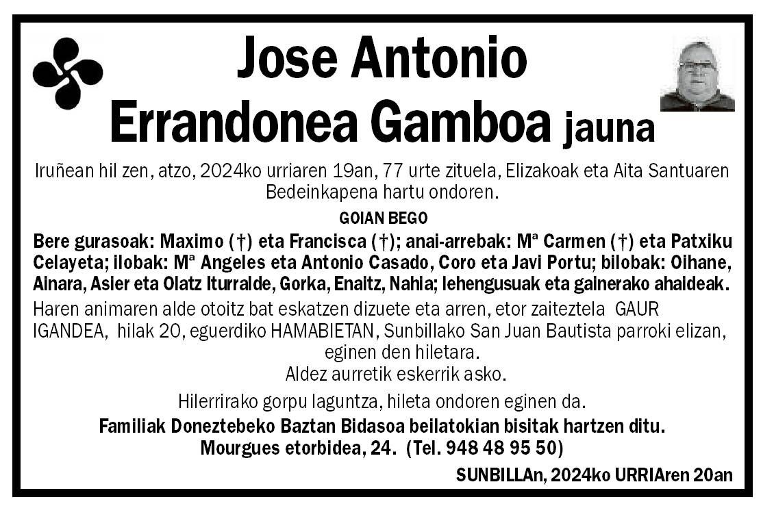 Jose Antonio Errandonea Gamboa