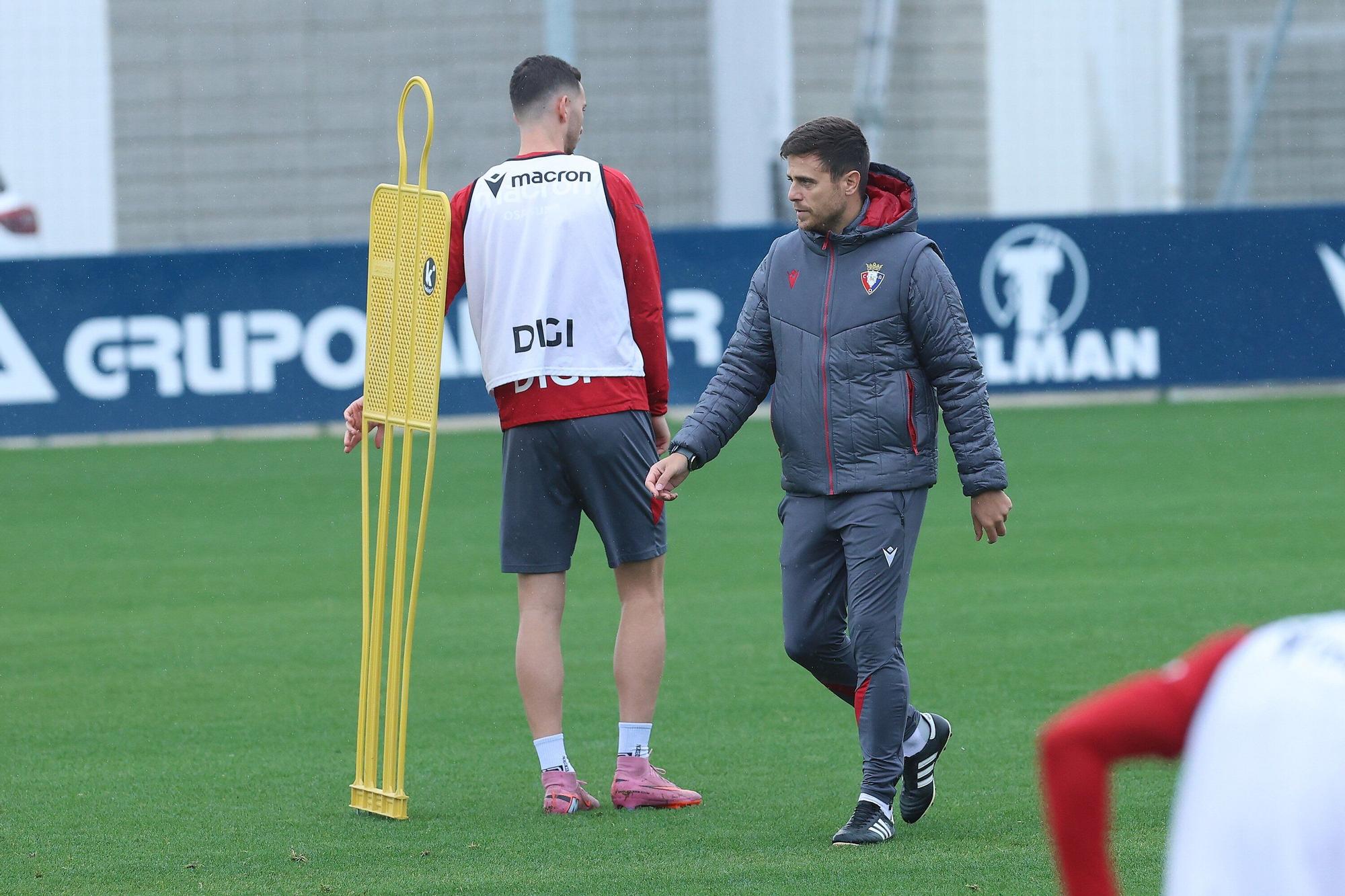 Entrenamiento de Osasuna previo al viaje a Sevilla