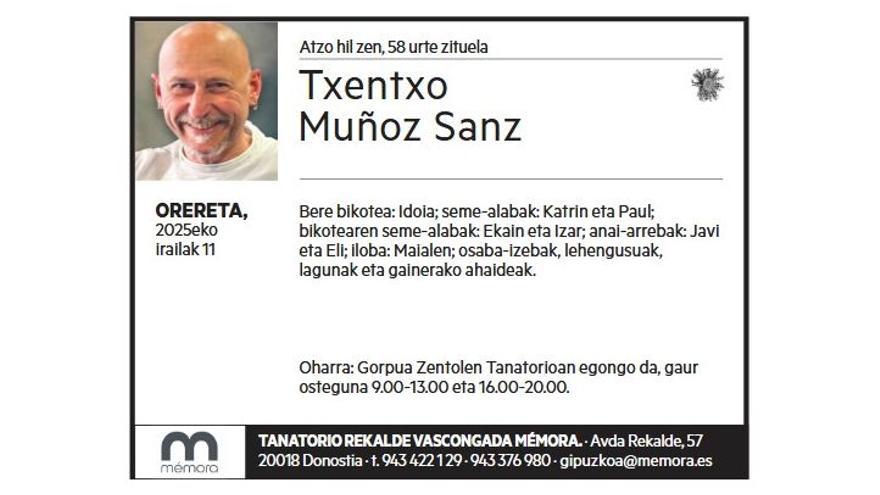 TXENTXO MUÑOZ SANZ