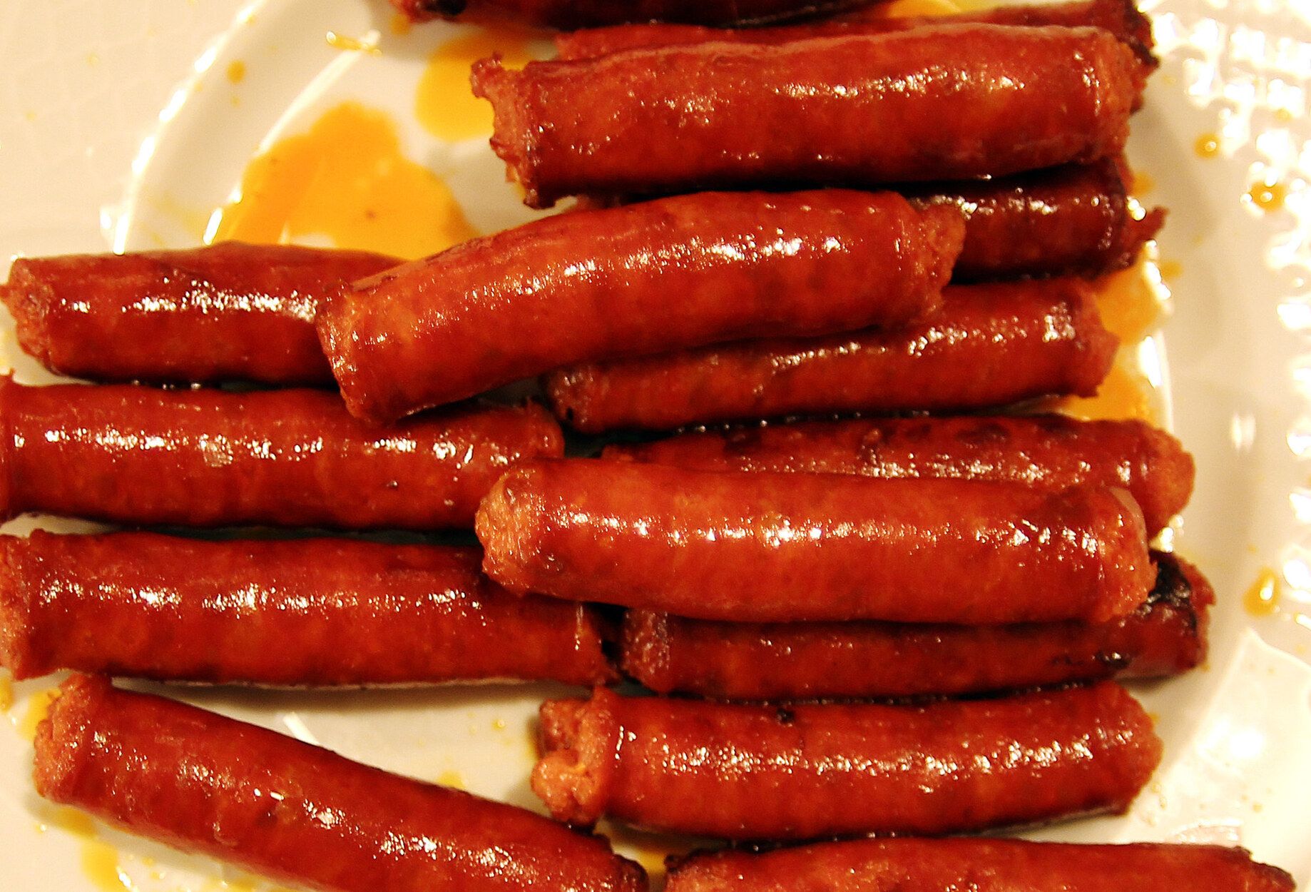 Plato con trozos de chistorra en una edición anterior del concurso.