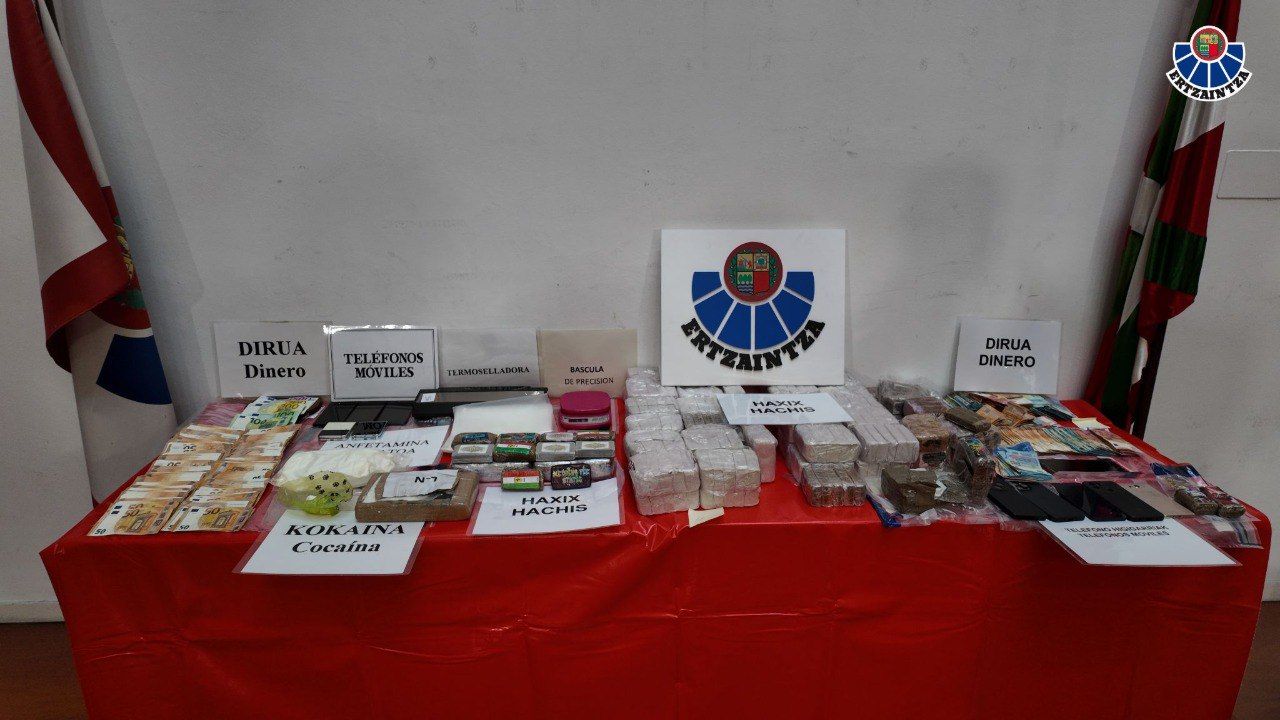 En imágenes: operación contra el tráfico de drogas en Bizkaia
