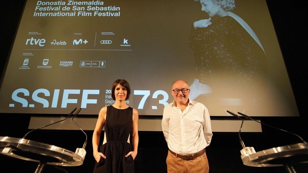 Ruth Pérez de Anucita y José Luis Rebordinos durnte el acto de presentación.