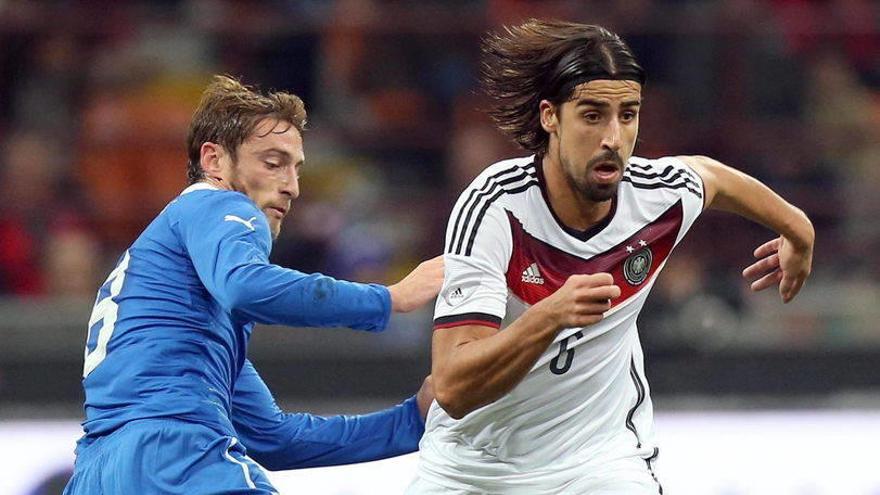 Sami Khedira durante el choque ante Italia del viernes.