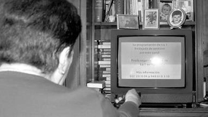 Mensaje que advierte del cese de emisiones analógicas.