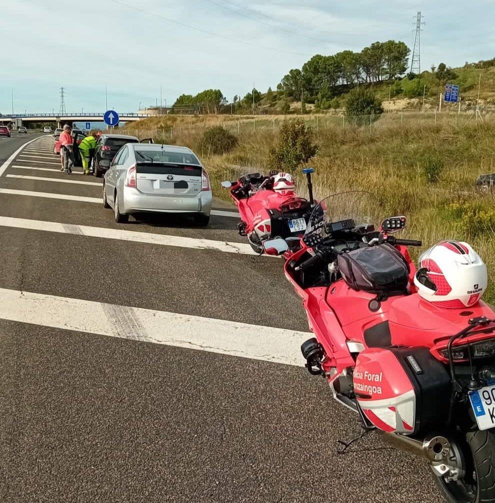 Imagen del lugar del accidente en la A-15