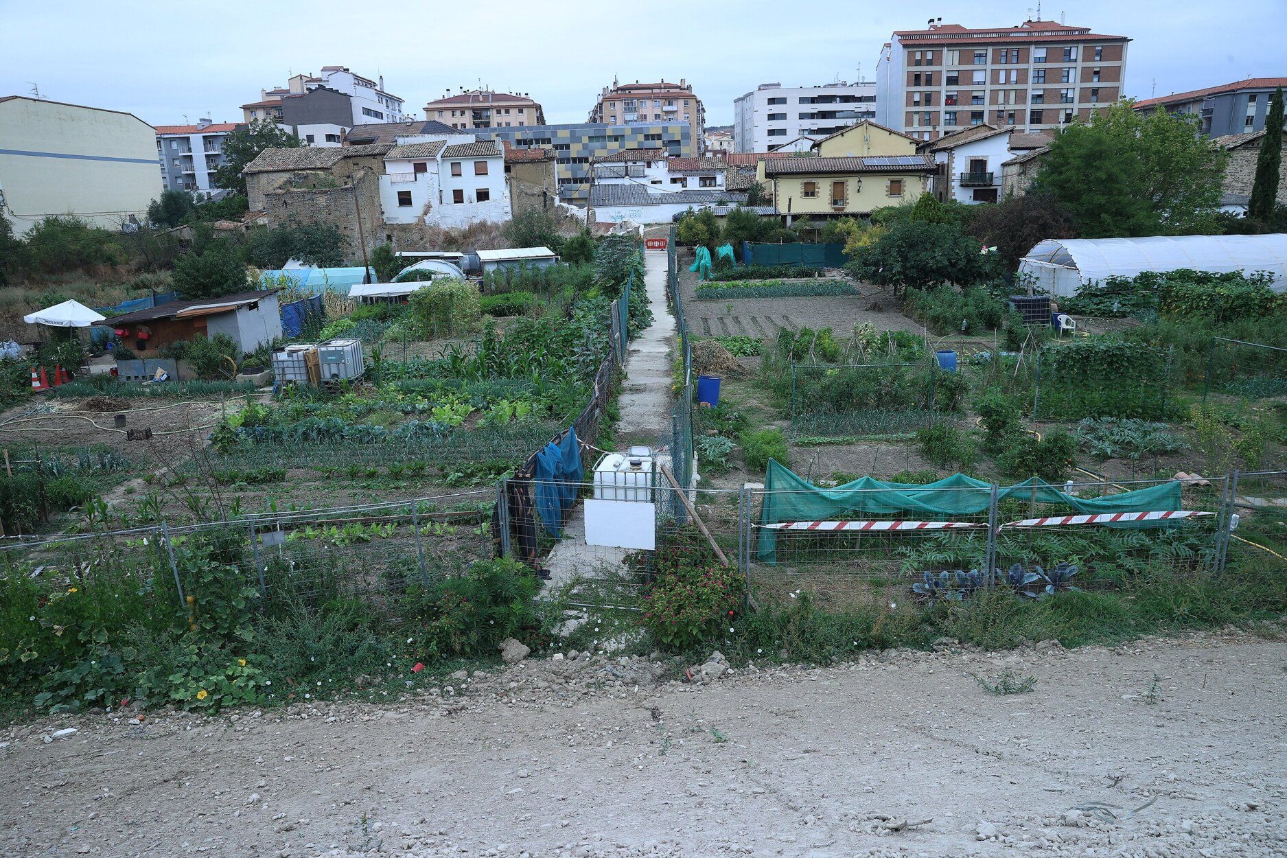 Fotos de la visita a las obras del parque de la Nopalera de Burlada