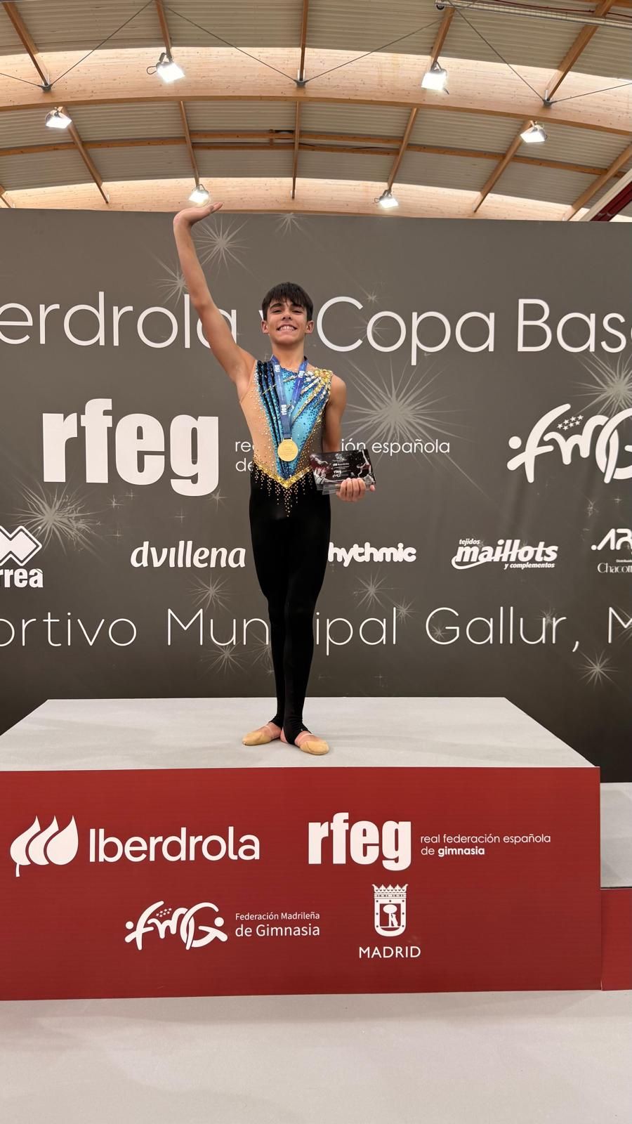 En imágenes: el vizcaino Hodei Rivas, campeón de España de gimnasia rítmica