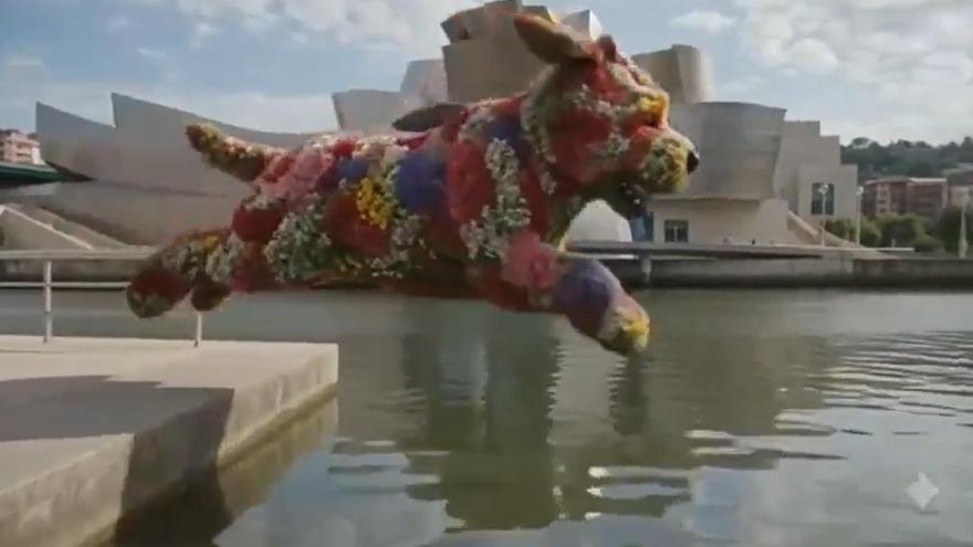 Puppy se da un chapuzón en la ría