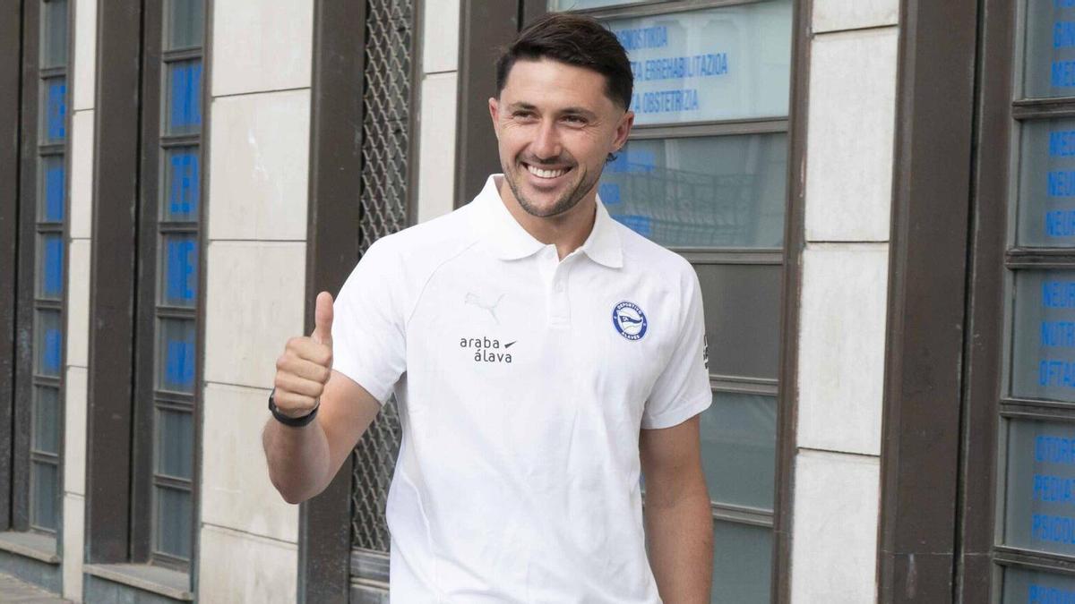 Facundo Garcés, sonriente durante los análisis médicos de la pretemporada.