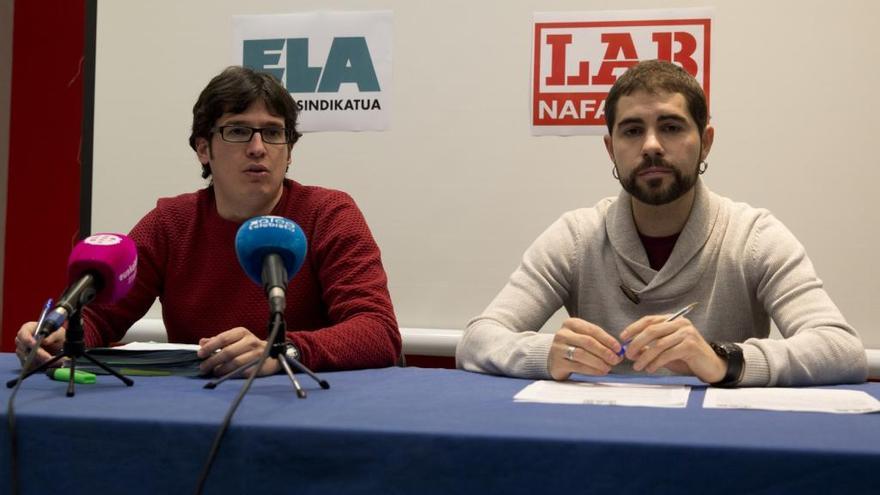 Imanol Pascual, de ELA, e Imanol Karrera, de LAB