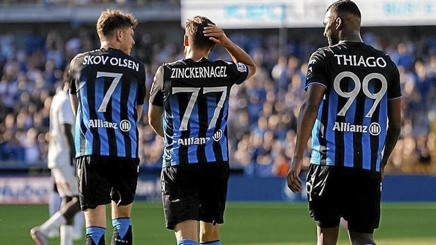 Olsen, Zinckernagel y Thiago, tres de los goleadores de ayer.  | FOTO: FC BRUJAS