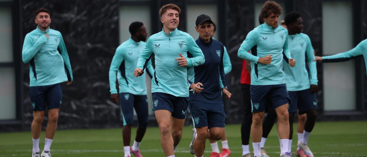 En imágenes: último entrenamiento del Athletic antes del debut en Champions