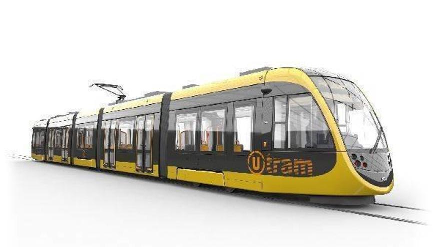Una simulación de lo que será un tranvía de la ciudad holandés de Utrecht.