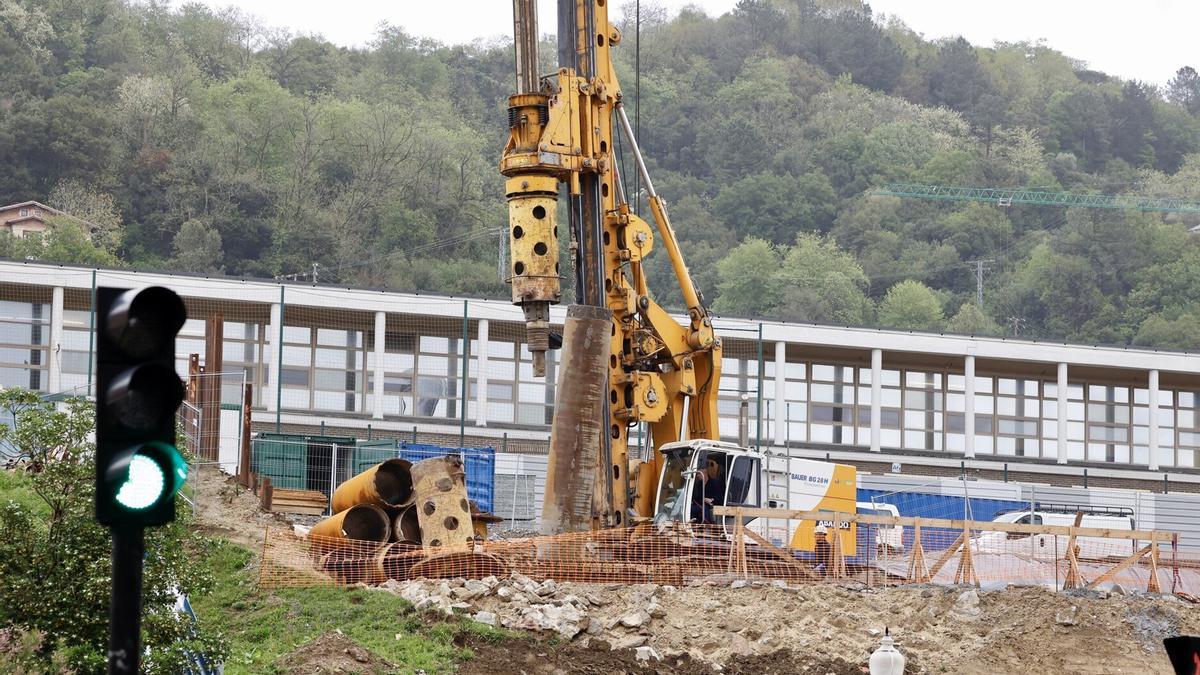 Obras de construcción del GOE en Donostia.