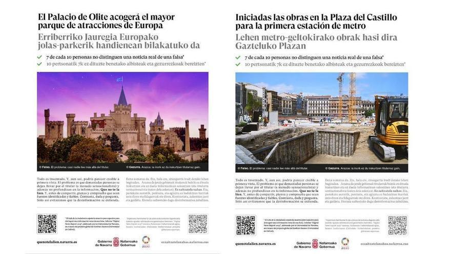 &#039;Fake news&#039; forales para &#039;que no te la líen&#039;: Navarra lanza una campaña por la información veraz y plural