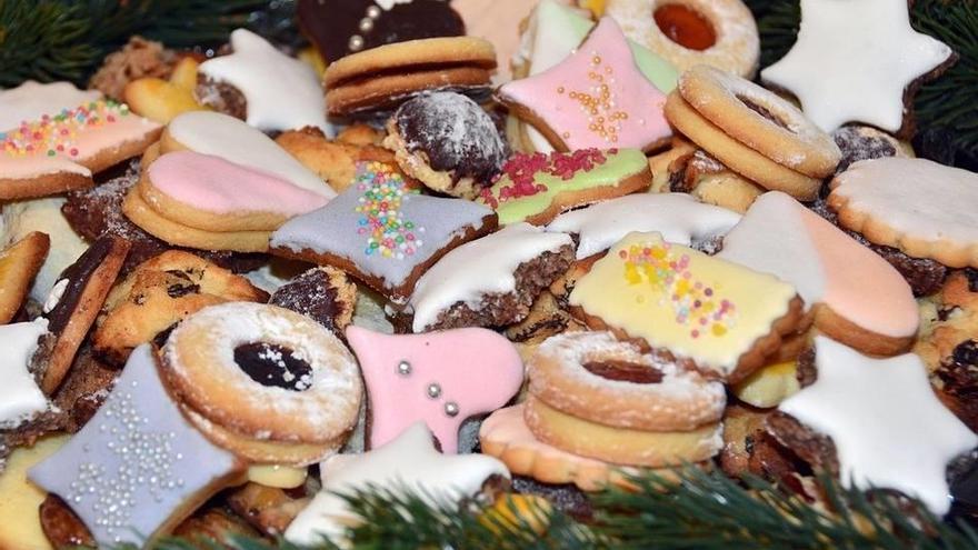 Surtido de dulces navideños.