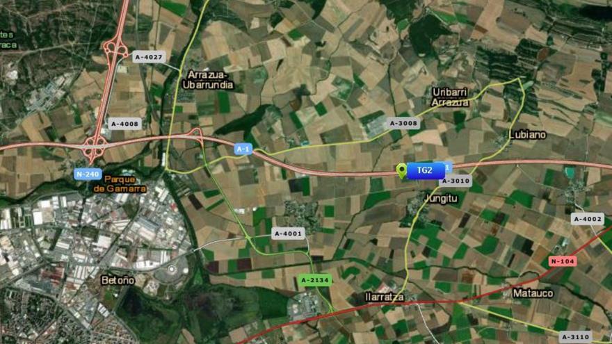 Cortada la A1 en Vitoria por una colisión múltiple