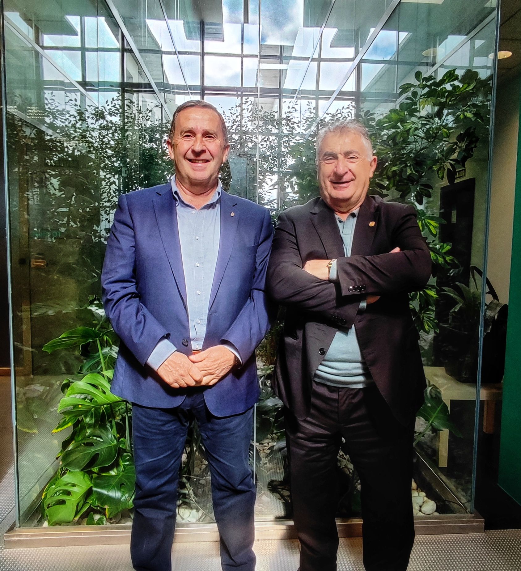 De izq a derecha: el presidente de la FNF, Rafael del Amo, y el presidente de Foro Europeo, Javier Pueyo. cedida