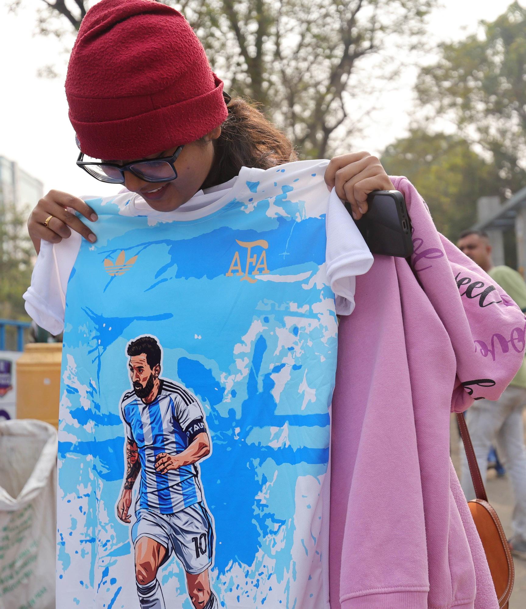 Imágenes de la visita de Messi a India