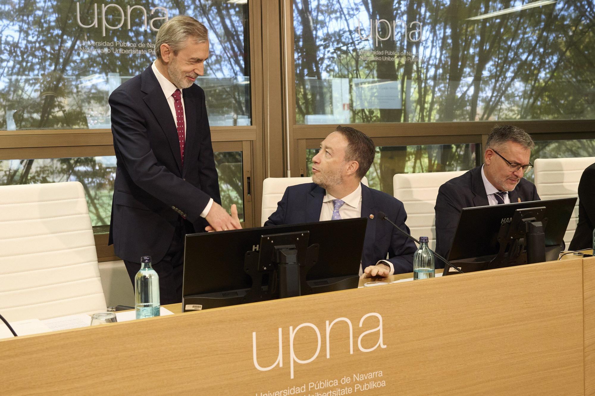 Fotos de la toma de posesión de Francisco Javier Santiago Marcos como nuevo presidente del Consejo Social de la UPNA