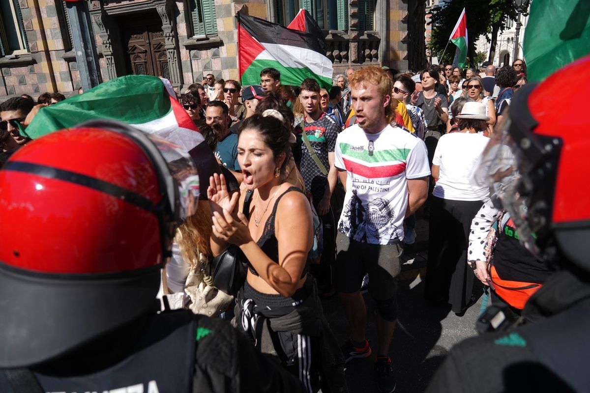 Manifestación en Bilbao en apoyo al pueblo palestino y a la flotilla