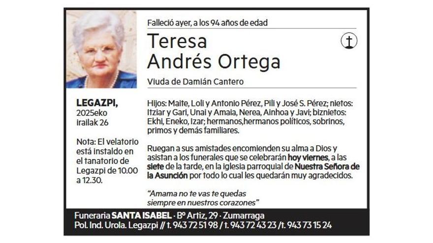 TERESA ANDRES ORTEGA