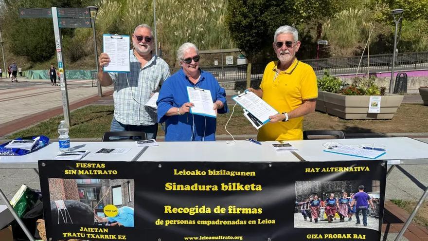 &#039;Leioa contra el Maltrato Animal&#039; pide eliminar las pruebas de arrastre de piedra con animales
