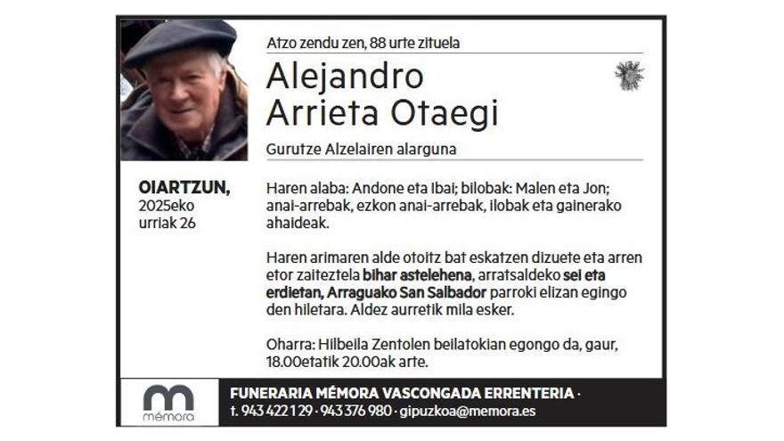 ALEJANDRO ARRIETA OTAEGI