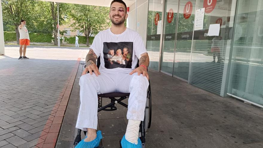 Beñat Seminario, herido en el 2º encierro de San Fermín: "El toro me ha golpeado en la cara y me ha dejado el ojo amoratado"