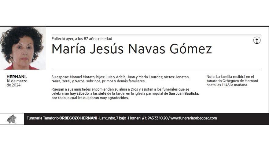 MARIA JESUS NAVAS GOMEZ