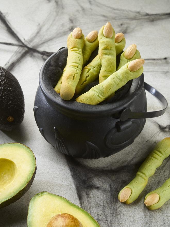 Dedos de galleta de aguacate.